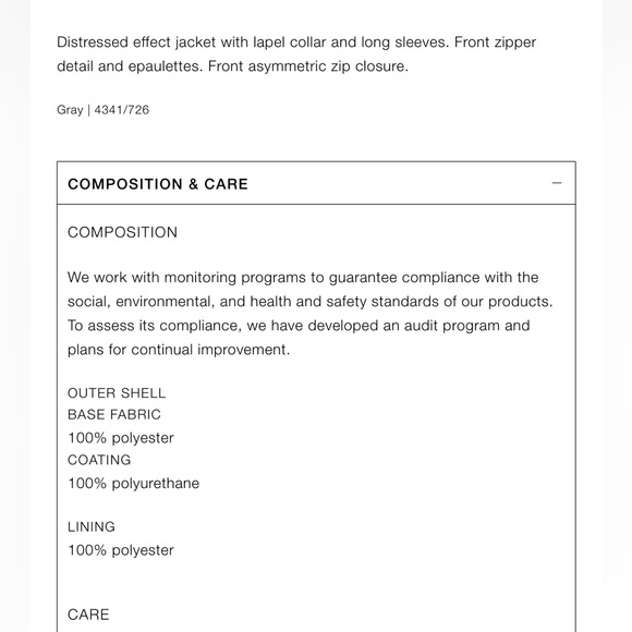 Zara distressed faux leather biker jacket - Picture 7 of 7